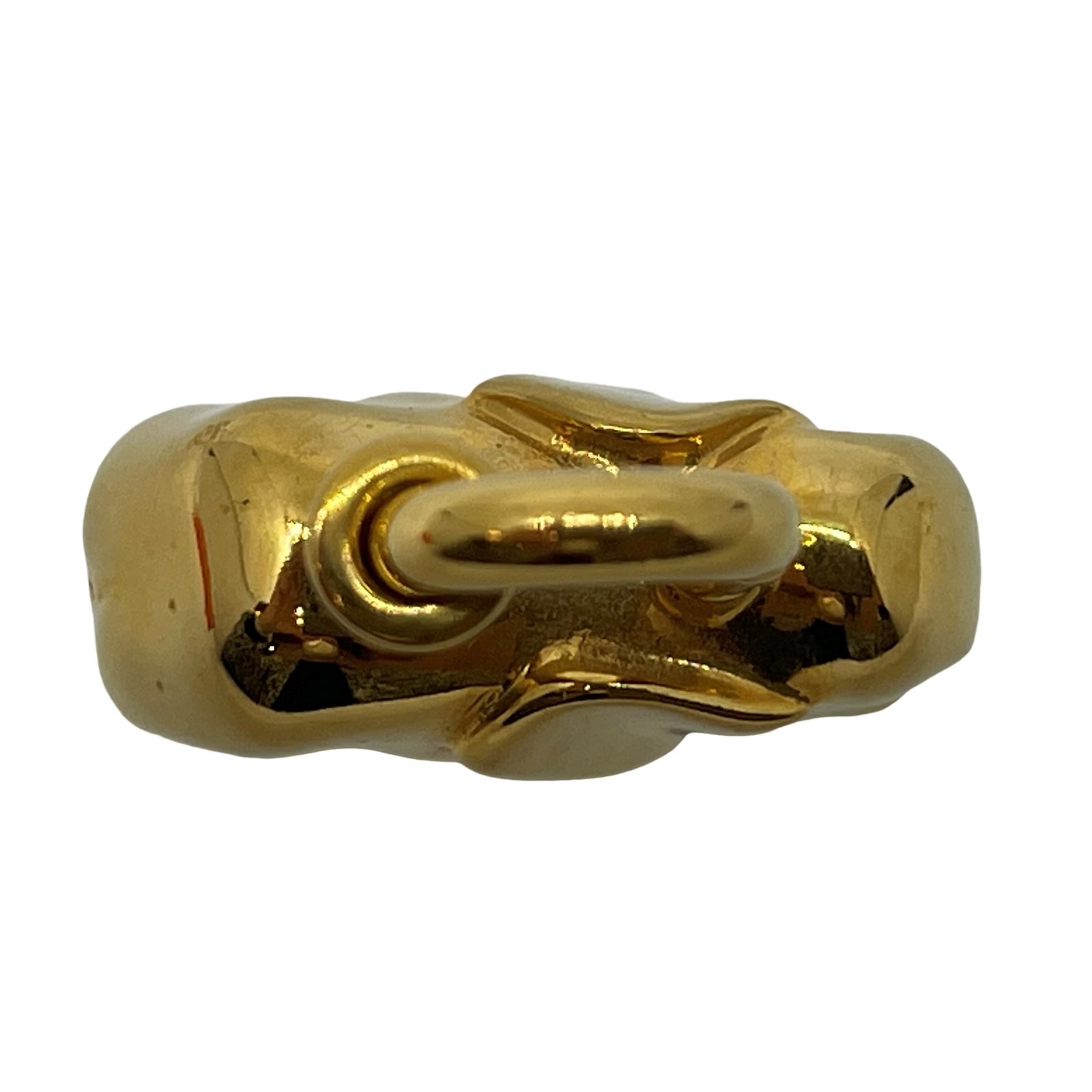 Authentic HERMES Elephant kadena Bag Charm Gold Metallic