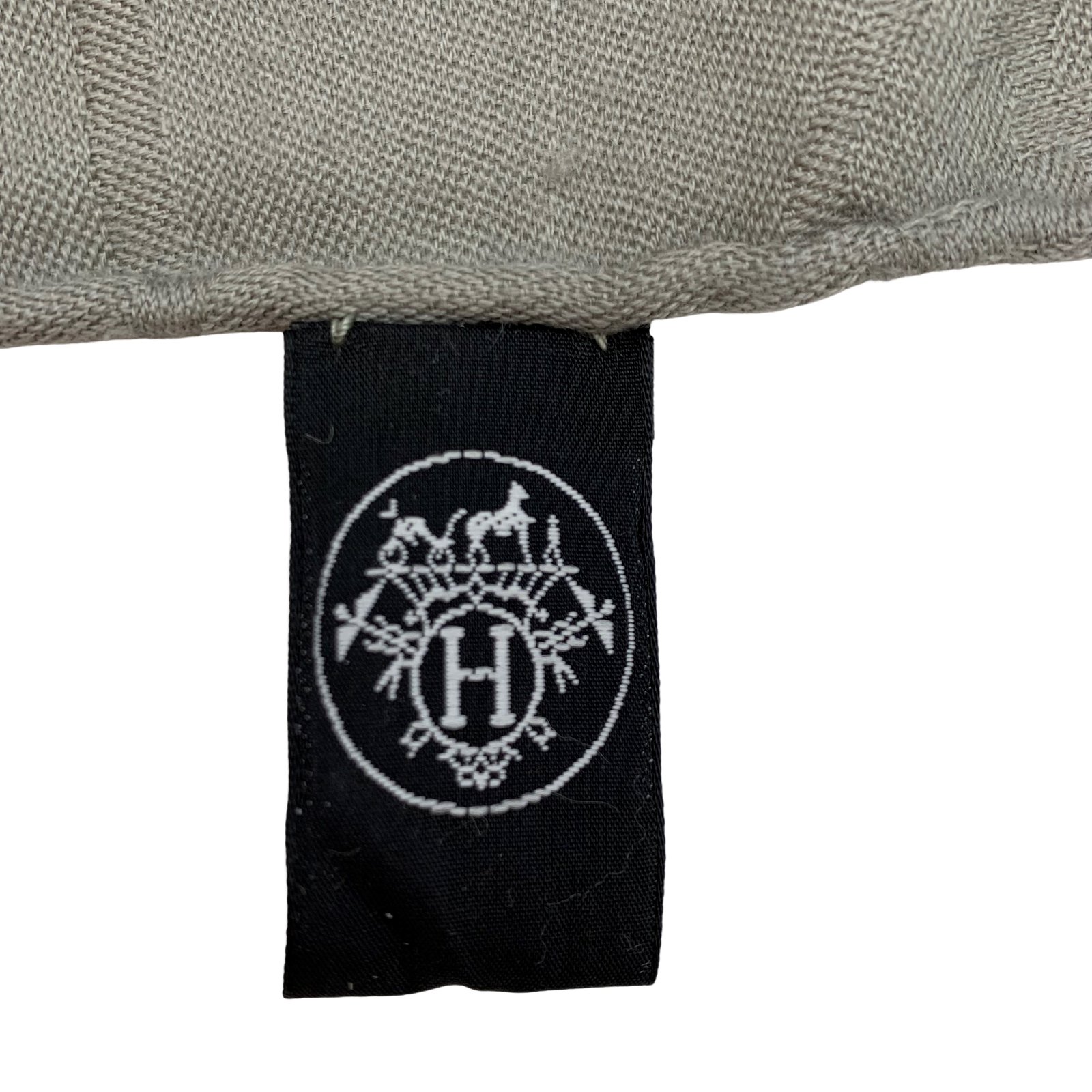 Authentic HERMES New Libris Stole Scarf Cashmere Gray Silk