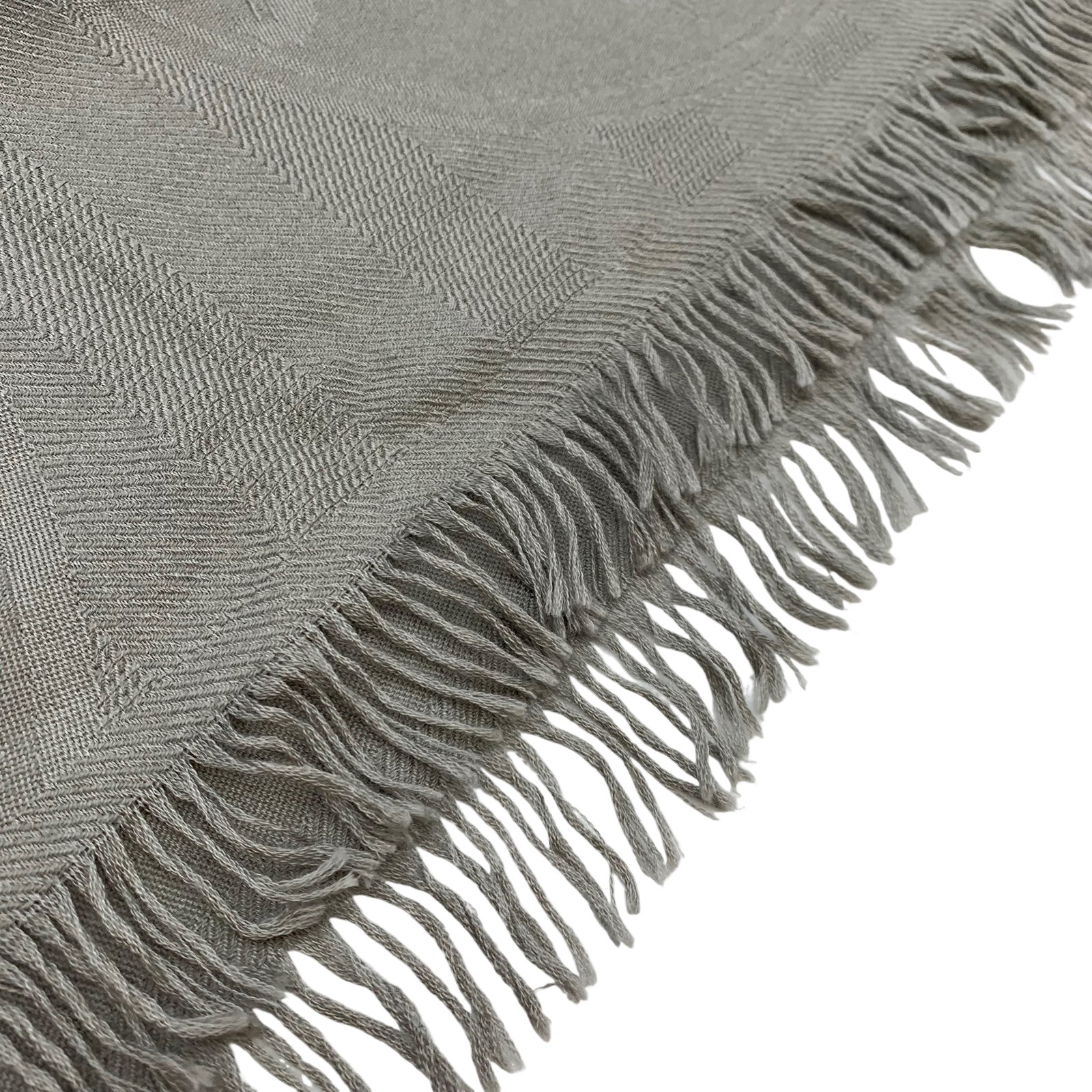 Authentic HERMES New Libris Stole Scarf Cashmere Gray Silk