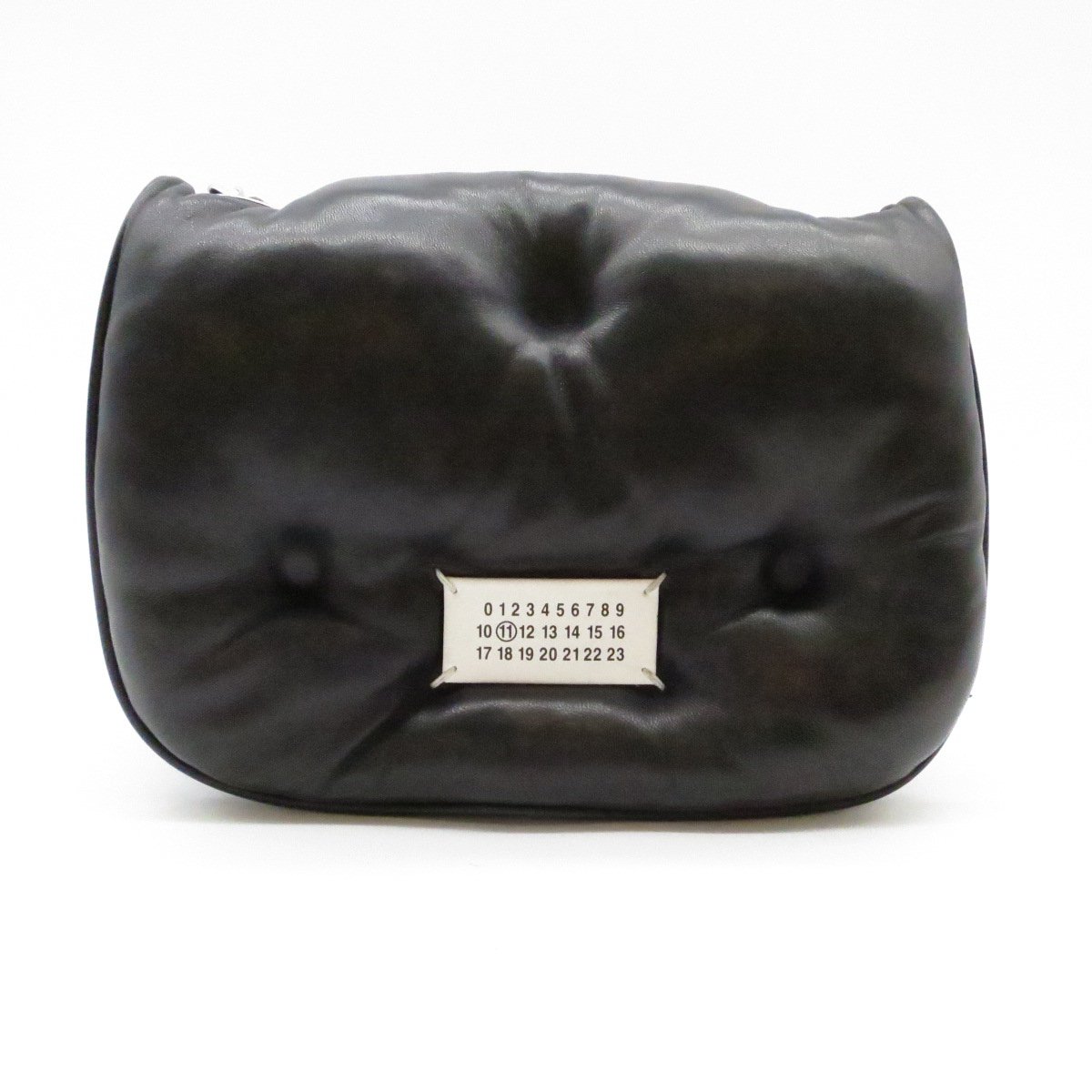 Auth Maison Margiela Glam Slam Mini Flap Shoulder Bag Black