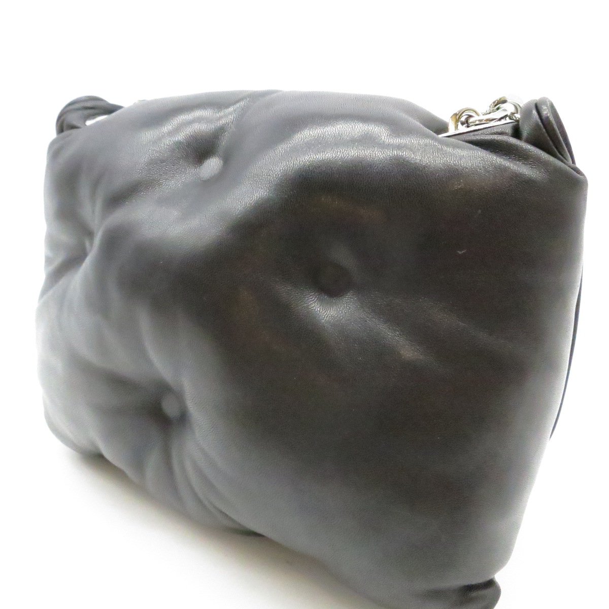 Auth Maison Margiela Glam Slam Mini Flap Shoulder Bag Black