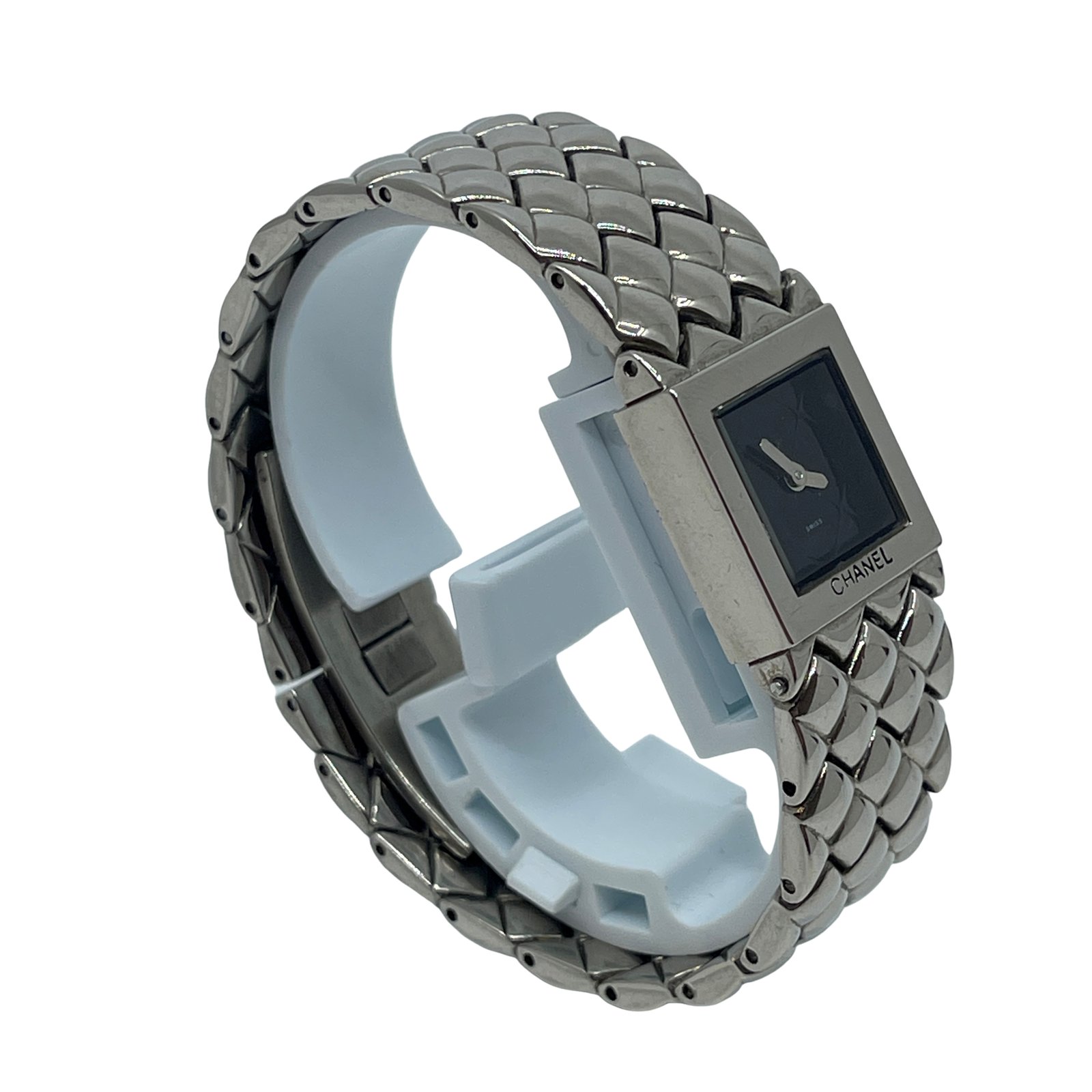 Chanel vintage 90s Bracelet, silver plated - Jagged Metal