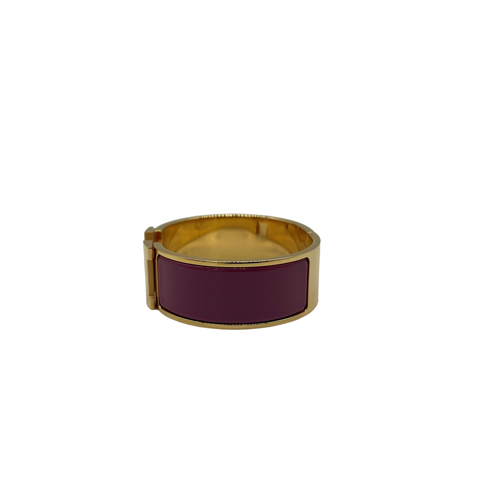 Authentic HERMES Clic Clac GM Rose Purple Bracelet ST1127