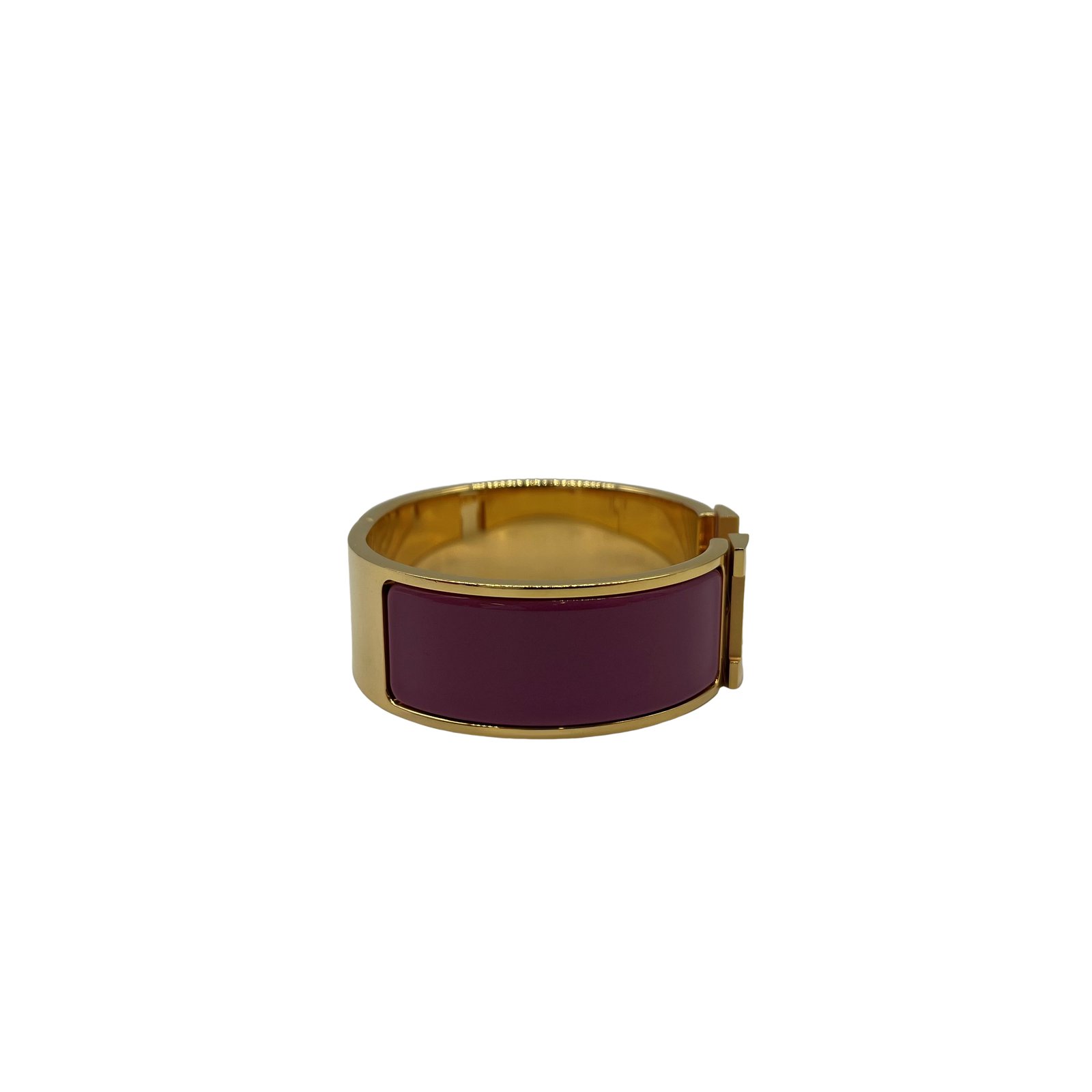 Authentic HERMES Clic Clac GM Rose Purple Bracelet ST1127