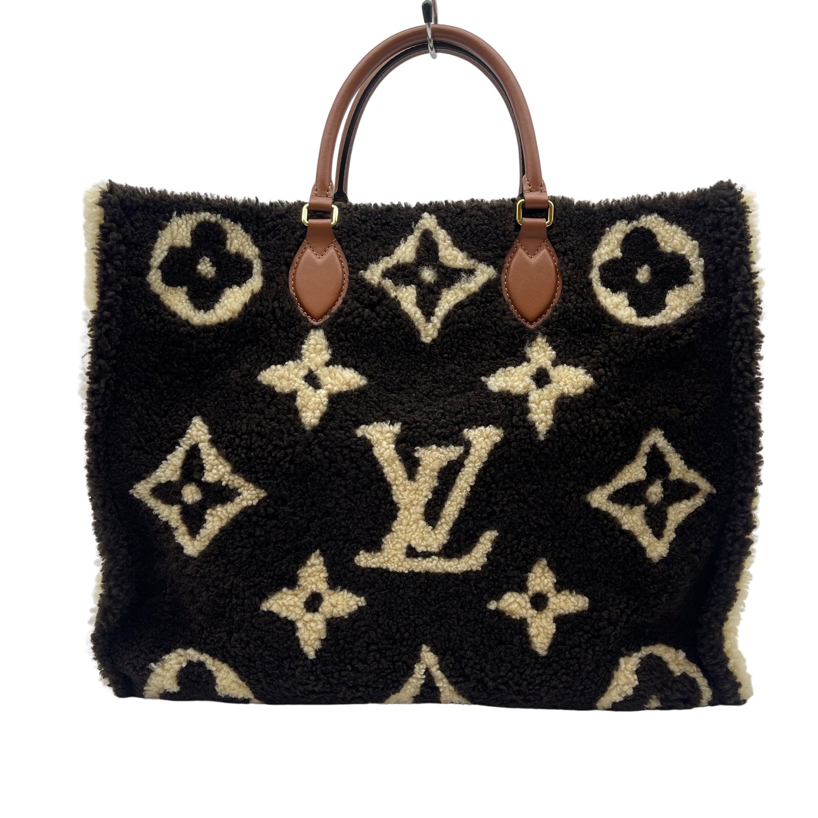 Auth LOUIS VUITTON Monogram Teddy On the go GM M45520 Monogram Fur