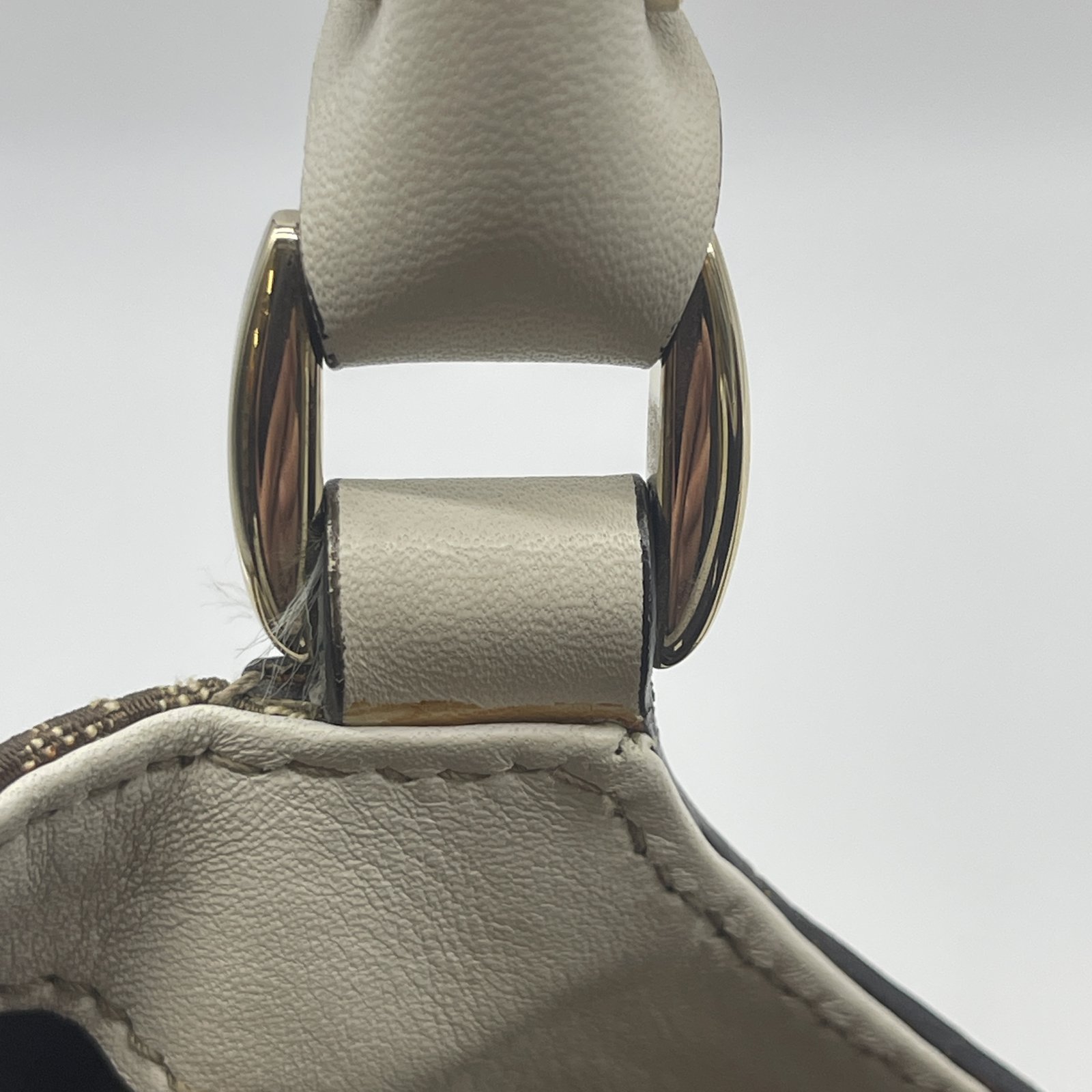 Authentic GUCCI GG Abby D-ring Shoulder Bag Beige Canvas Authentic GUCCI GG Abby D-ring Shoulder Bag Beige Canvas