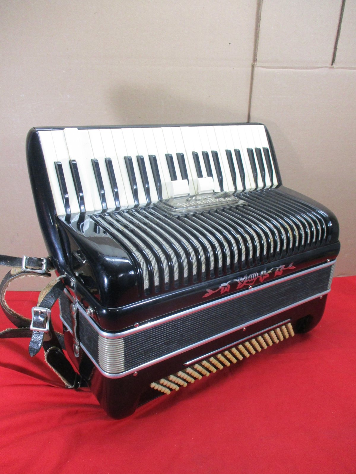 格安SALEスタート！ VTG 1970's/1980's Wurlitzer 1030 Accordion Black w/ 120 Bass その他