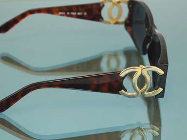 Chanel CC Tortoiseshell Sunglasses Eyewear Women's Accessories