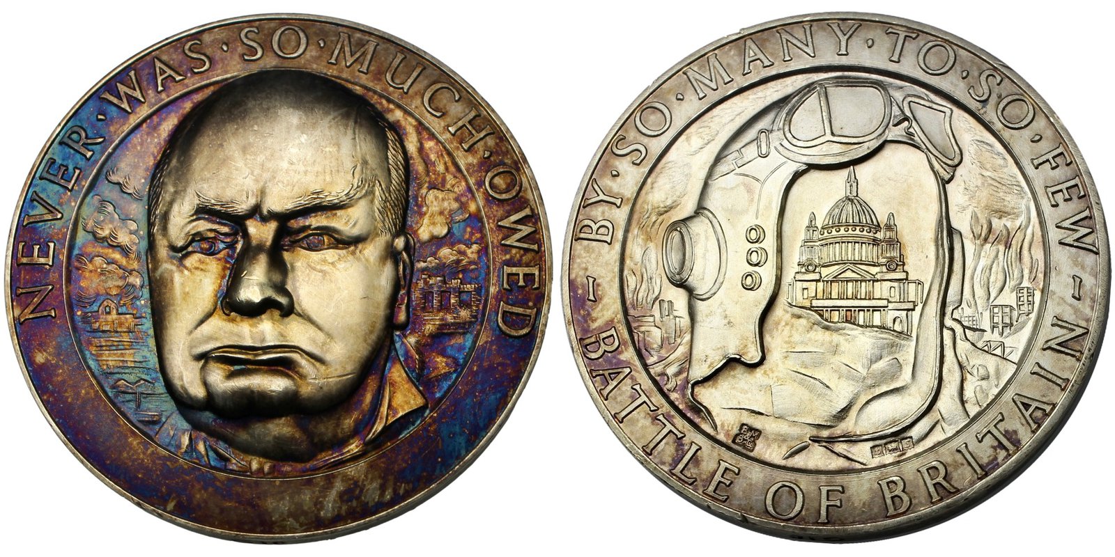 GREAT BRITAIN Death of Winston Churchill 1965 silver Medal / 51mm