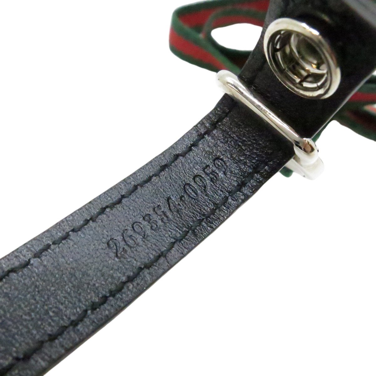 Authentic GUCCI Sherry Line Strap Fiat500 Green Cotton