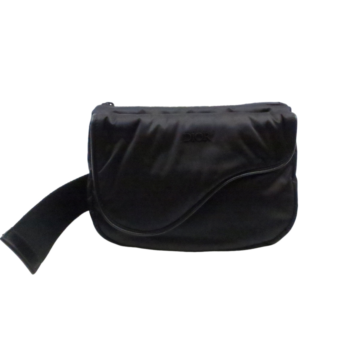 Authentic Christian Dior Saddle Belt Bag & Fanny Pack Black Nylon