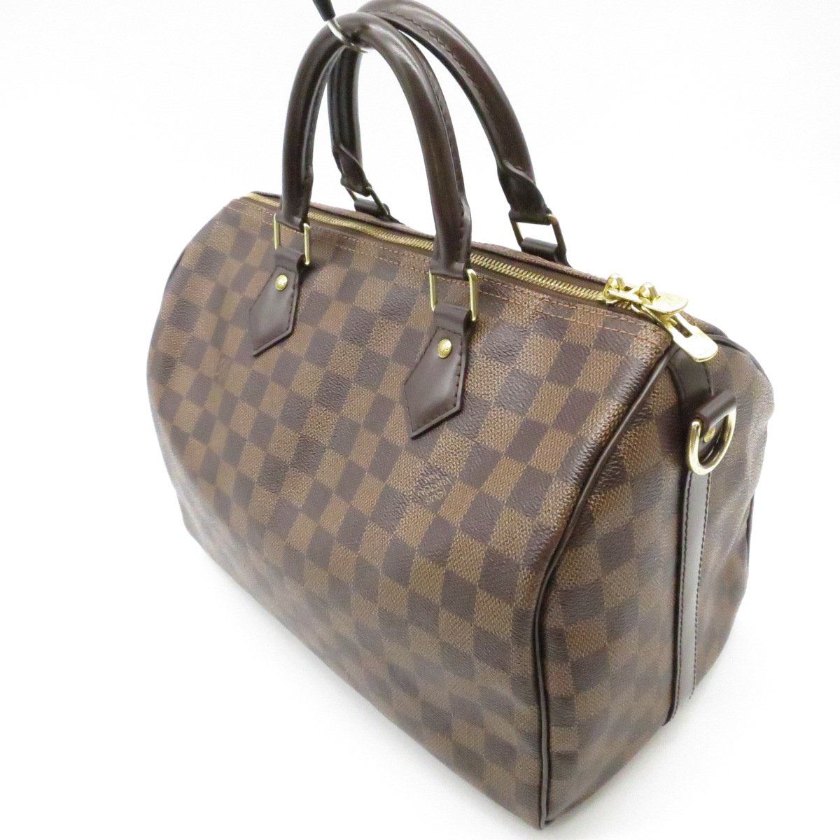 Auth LOUIS VUITTON Speedy Bandouliere 30 Hand Bag N41367 Damier