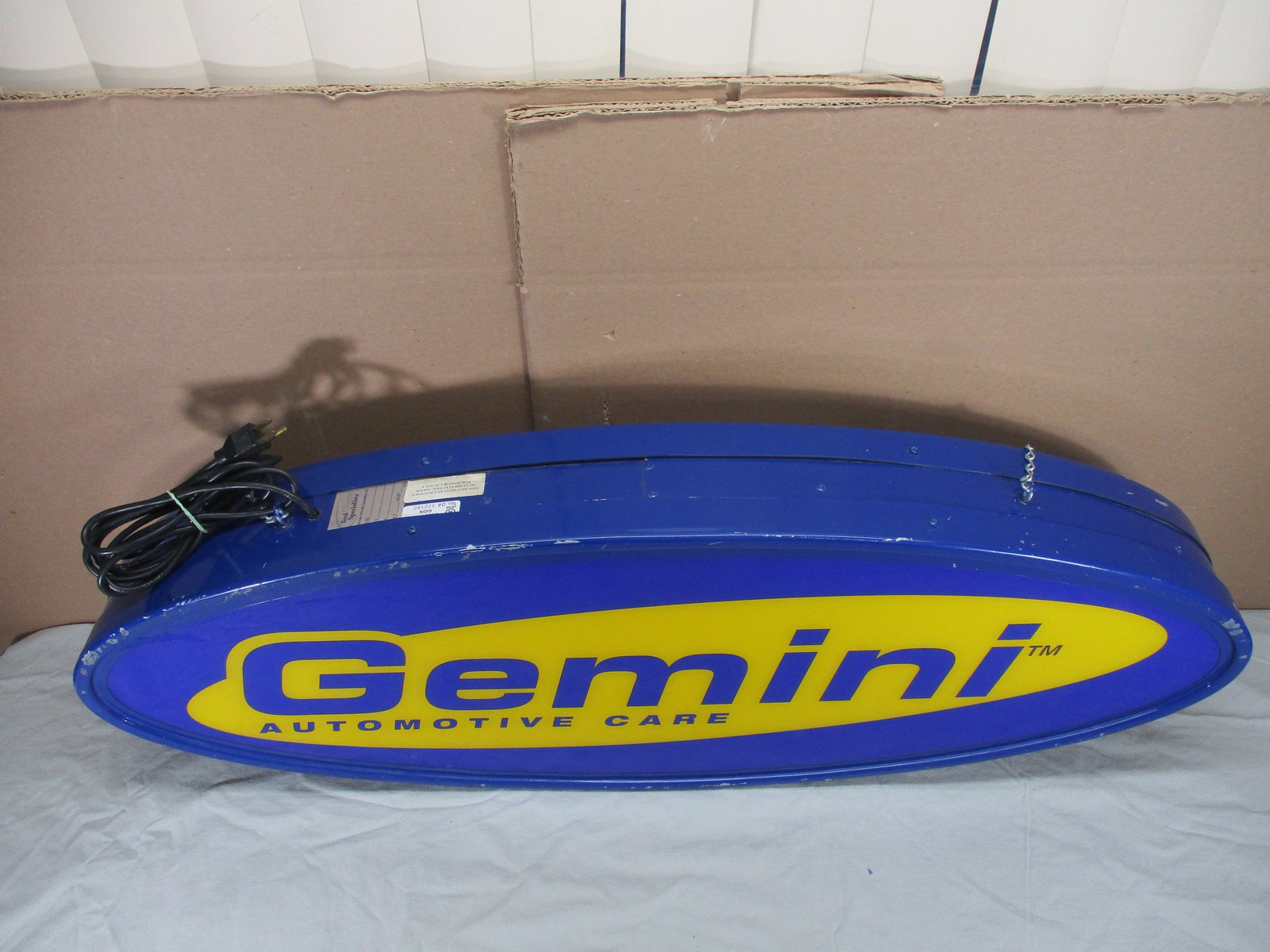 Vintage GEMINI AUTOMOTIVE CARE GOODYEAR Hanging Light Up