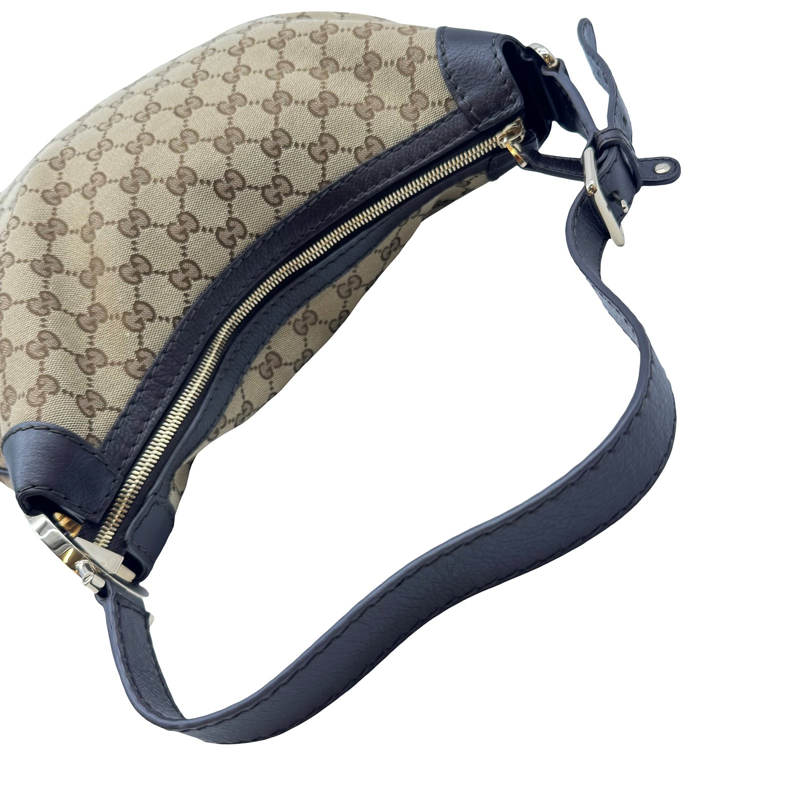 Authentic GUCCI GG Shoulder Bag 211810 Brown Canvas
