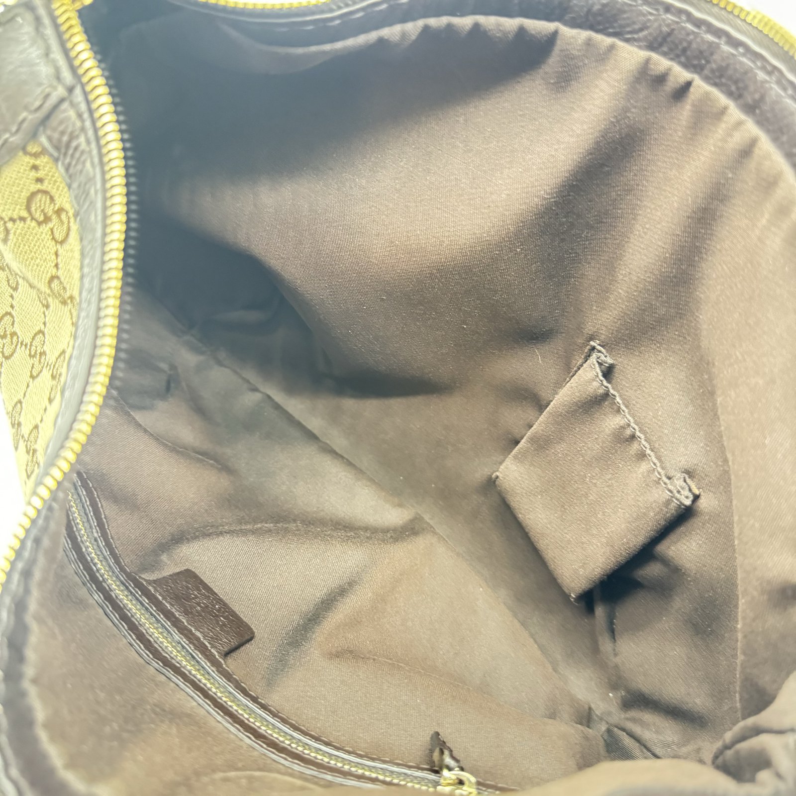 Authentic GUCCI GG Shoulder Bag 211810 Brown Canvas