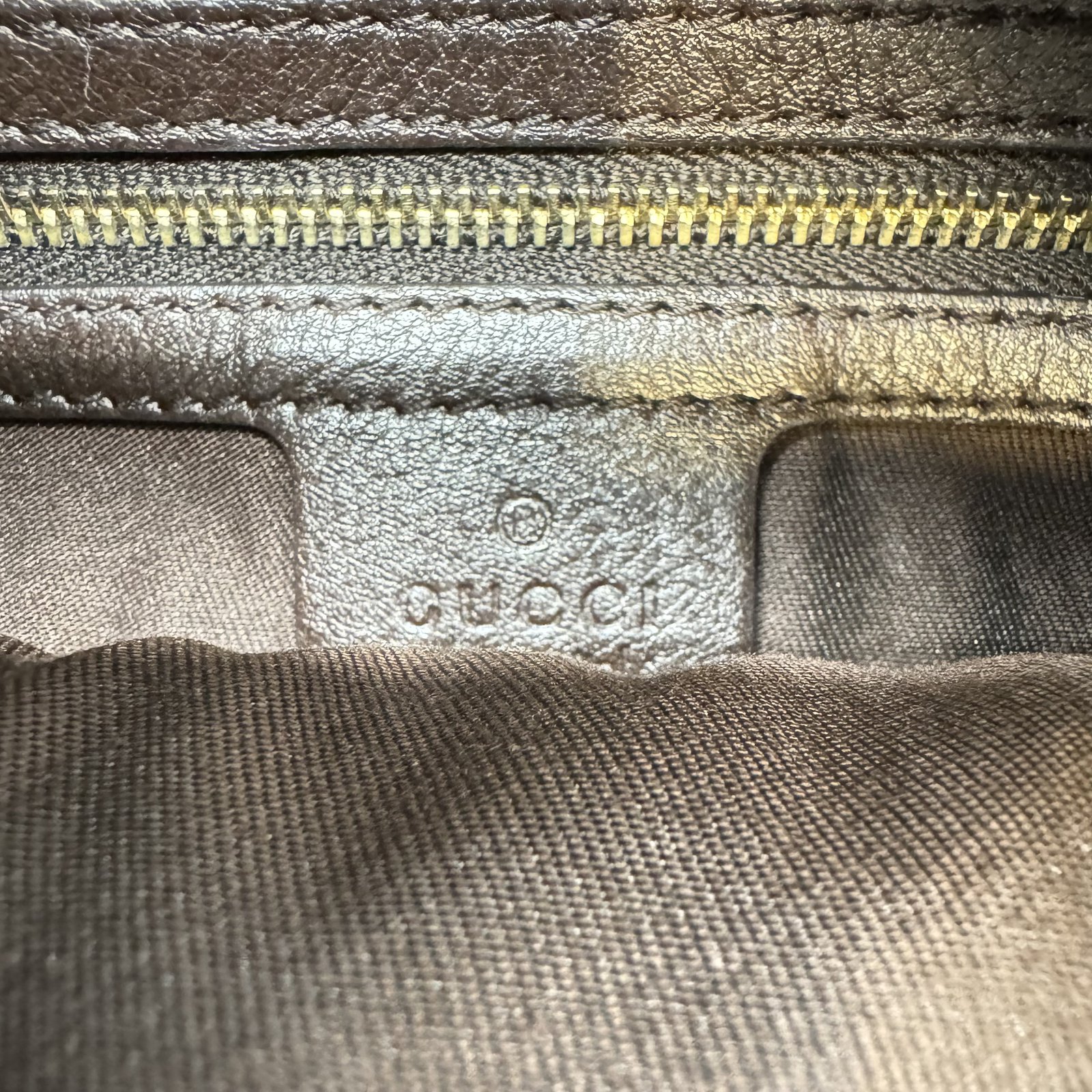 Authentic GUCCI GG Shoulder Bag 211810 Brown Canvas