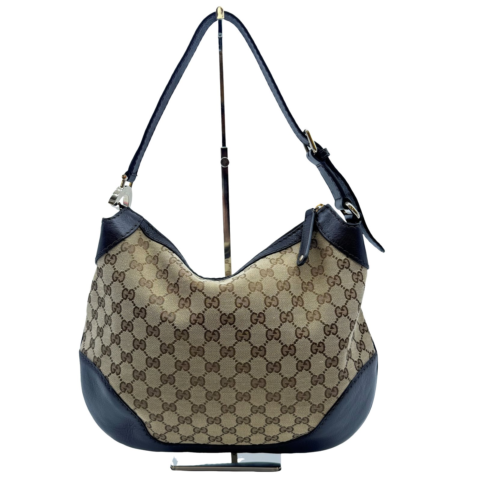 Authentic GUCCI GG Shoulder Bag 211810 Brown Canvas
