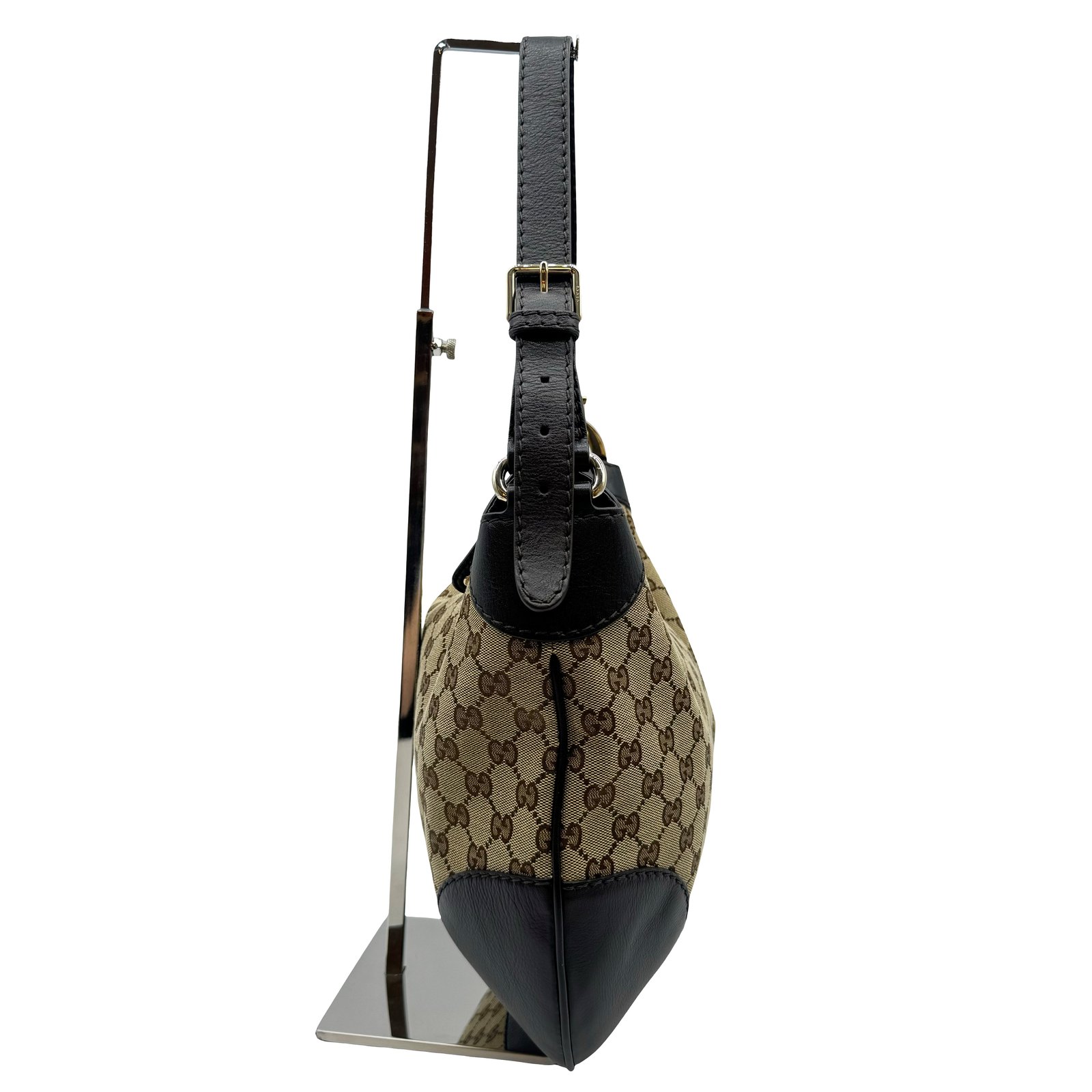 Authentic GUCCI GG Shoulder Bag 211810 Brown Canvas
