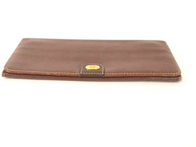Alfred Dunhill Brown Leather Long Wallet Purse Accessories Used