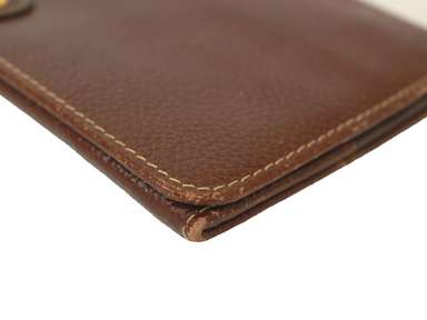 Alfred Dunhill Brown Leather Long Wallet Purse Accessories Used