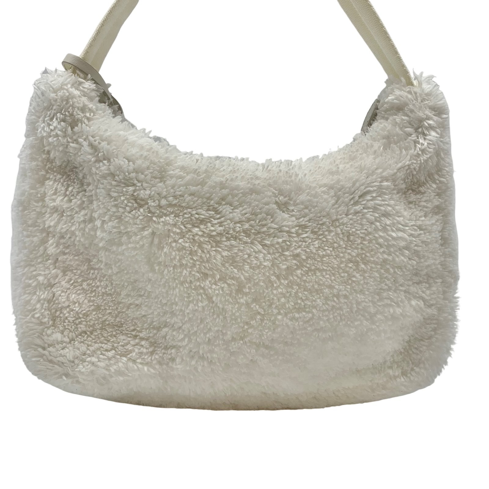 Authentic PRADA Re-Edition 2000 Spugna Hand Bag 1NE515 White