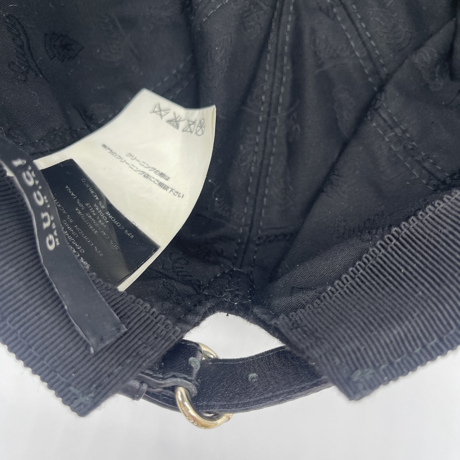 Authentic GUCCI GG CAP SIZE:XL Hat Black Cashmere #36634083
