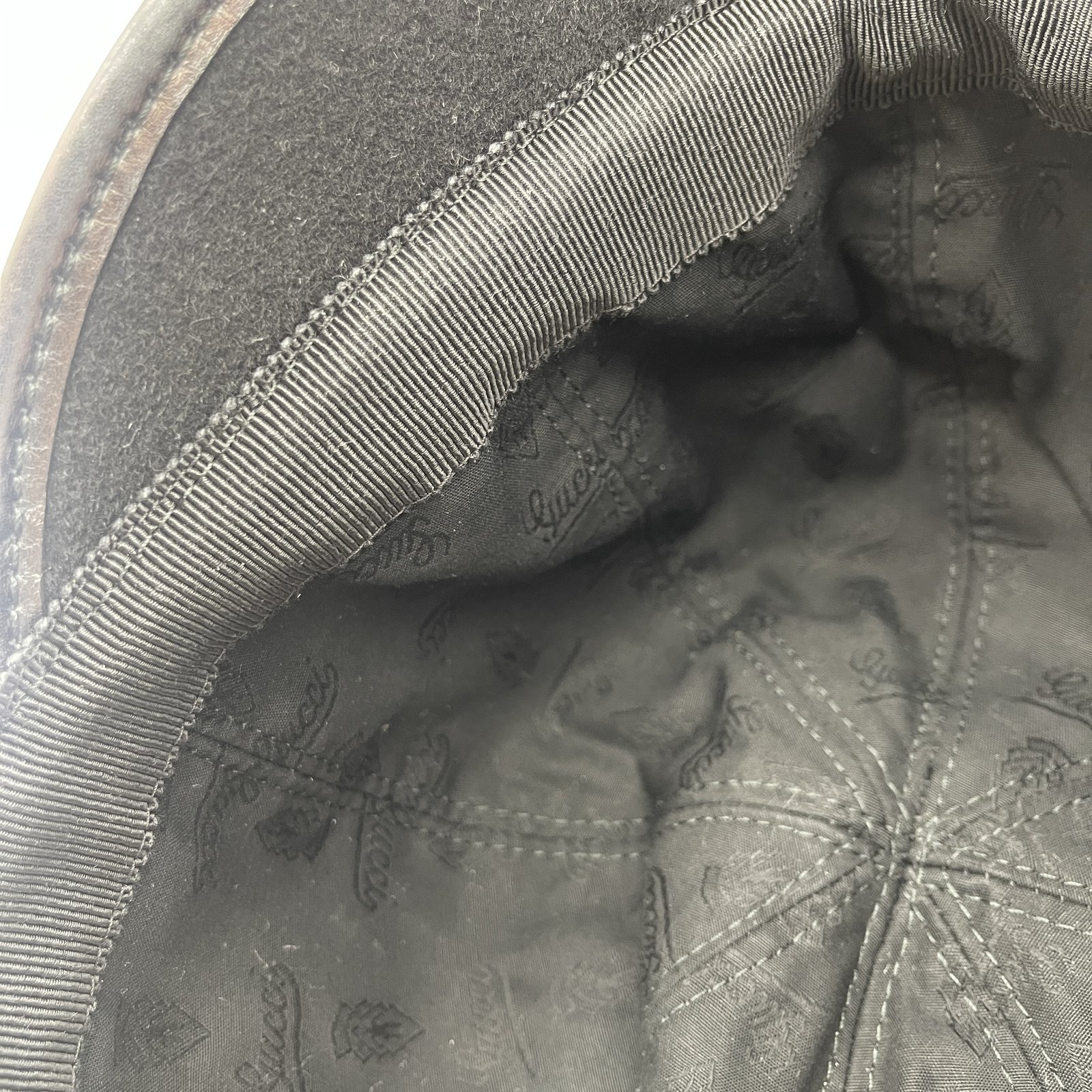 Authentic GUCCI GG CAP SIZE:XL Hat Black Cashmere #36634083