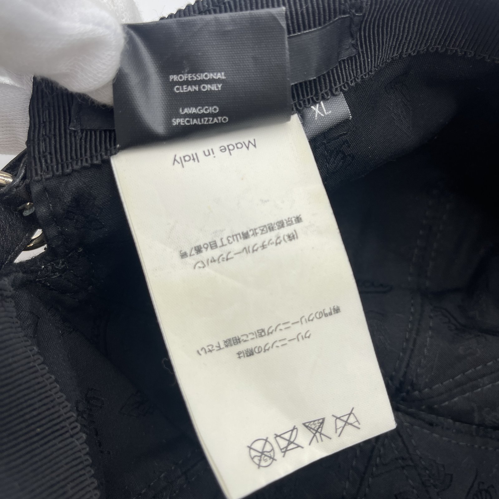 Authentic GUCCI GG CAP SIZE:XL Hat Black Cashmere #36634083