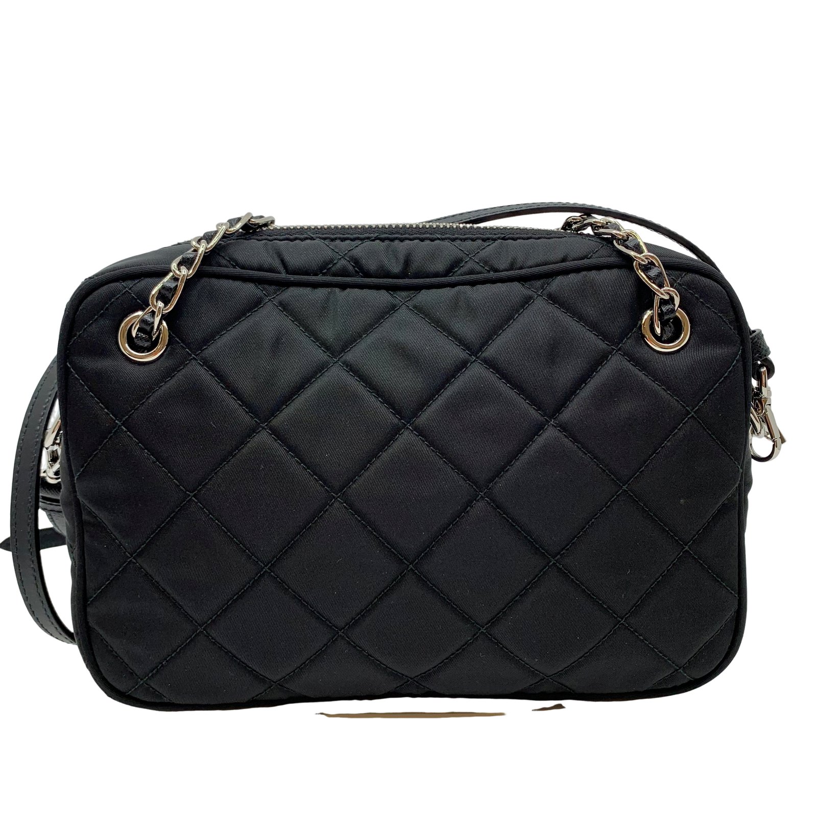 Auth PRADA Tessuto Quilting 2WAY Hand Bag Shoulder Bag Black Auth PRADA Tessuto Quilting 2WAY Hand Bag Shoulder Bag Black