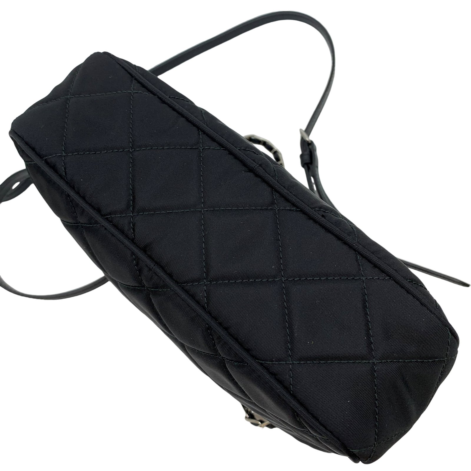 Auth PRADA Tessuto Quilting 2WAY Hand Bag Shoulder Bag Black Auth PRADA Tessuto Quilting 2WAY Hand Bag Shoulder Bag Black