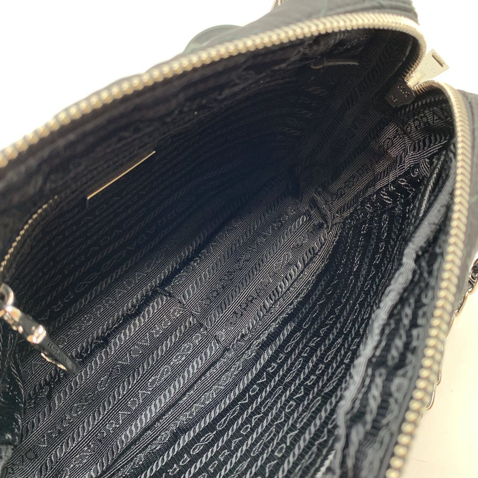 Auth PRADA Tessuto Quilting 2WAY Hand Bag Shoulder Bag Black Auth PRADA Tessuto Quilting 2WAY Hand Bag Shoulder Bag Black