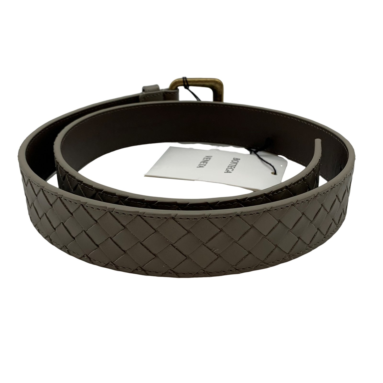 Auth BOTTEGA VENETA Cintura INTR.VN/OTT.ANTIQUE 90cm Belt