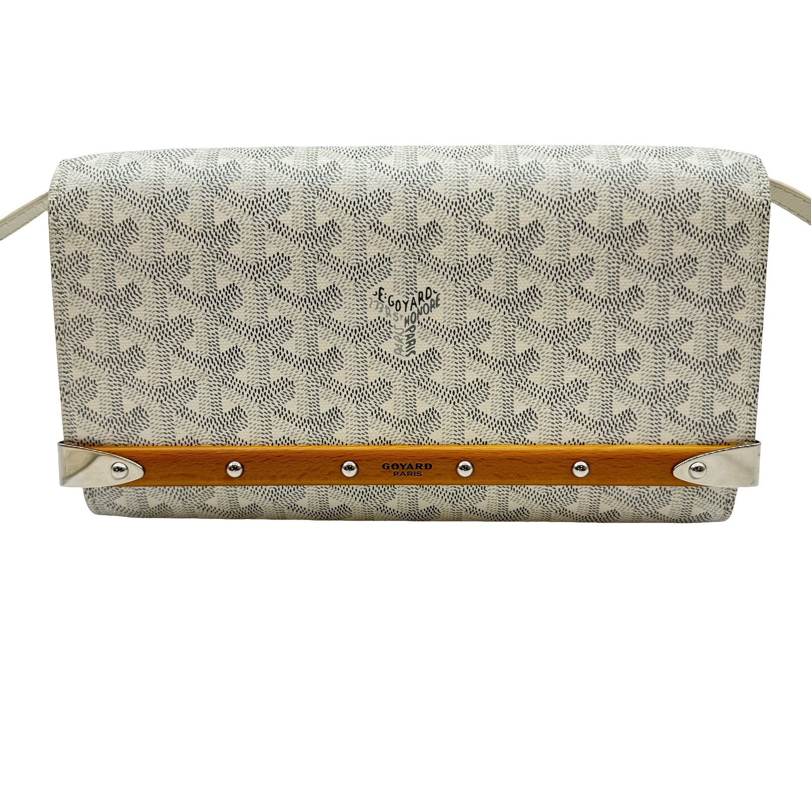 バッグ Goyard clutch bag White Goyard Plumet Pocket Wallet Crossbody - White (NWT) – Lux