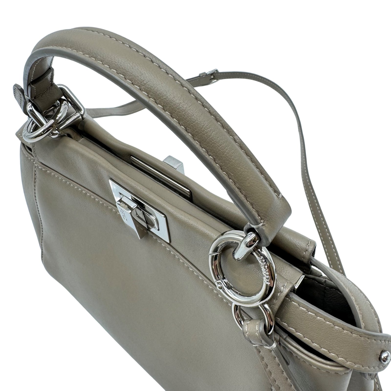 Authentic FENDI Peekaboo Mini 2WAY Shoulder Bag Hand Bag Authentic FENDI Peekaboo Mini 2WAY Shoulder Bag Hand Bag