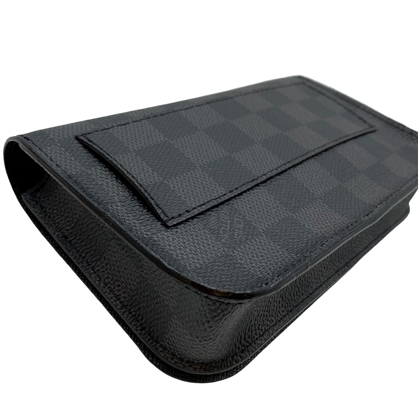 Authentic LOUIS VUITTON Ceinture Pochette Homme M6837V Damier