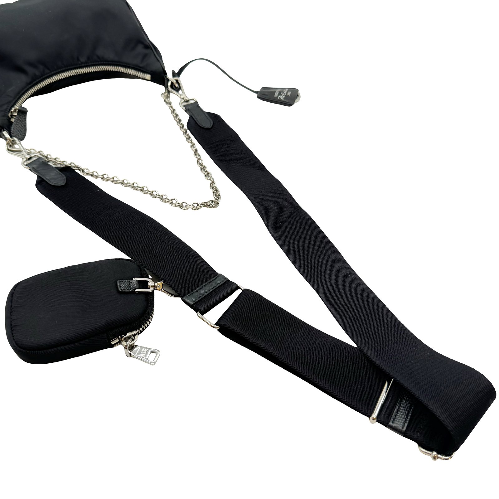 Authentic PRADA RE-Edition 2005 Shoulder Bag 1BH204 Black Authentic PRADA RE-Edition 2005 Shoulder Bag 1BH204 Black