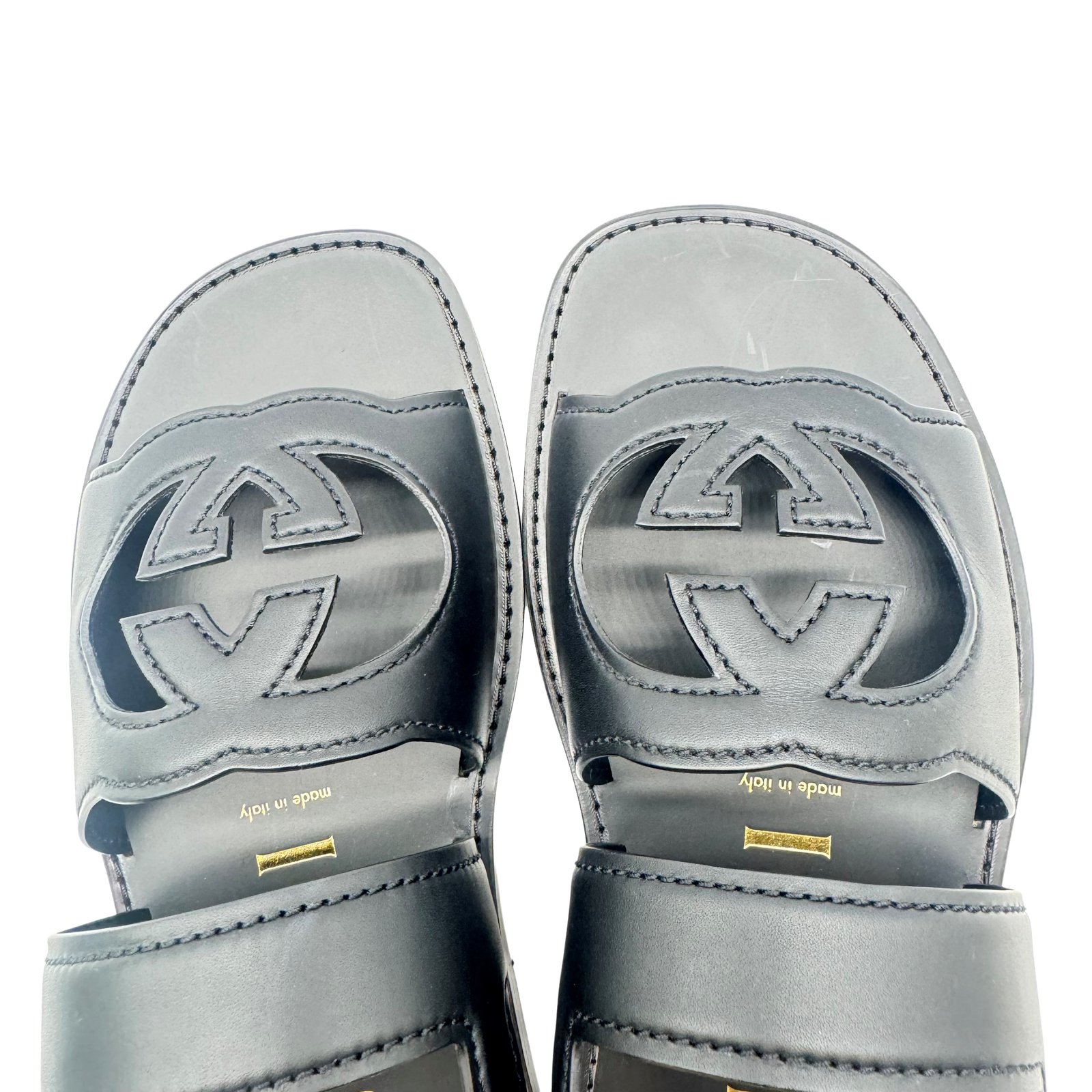 Auth GUCCI Interlocking G Leather Size G6 US:6.5 sandals Auth GUCCI Interlocking G Leather Size G6 US:6.5 sandals