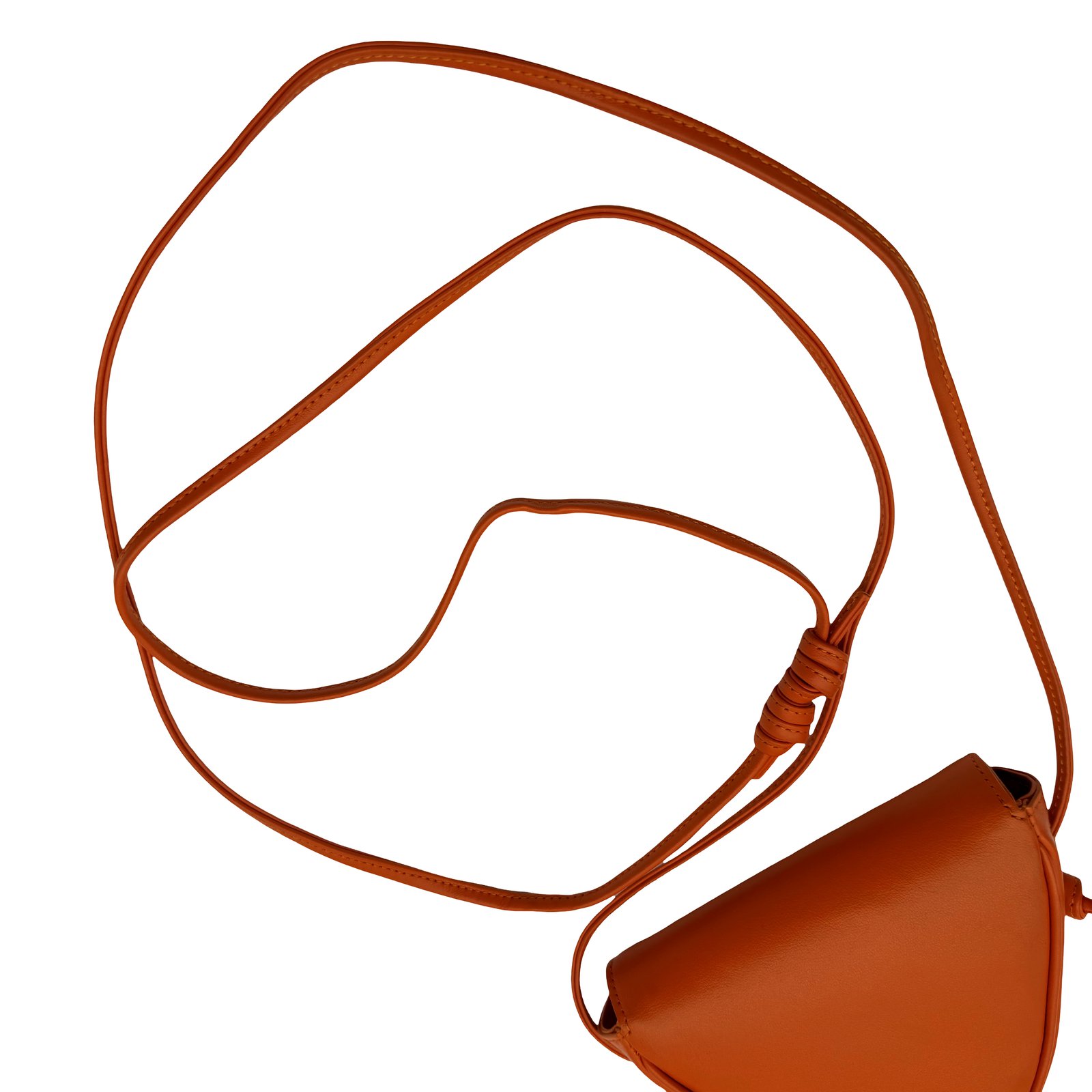 Authentic CELINE Logo Mini Triangle Shoulder Bag Orange
