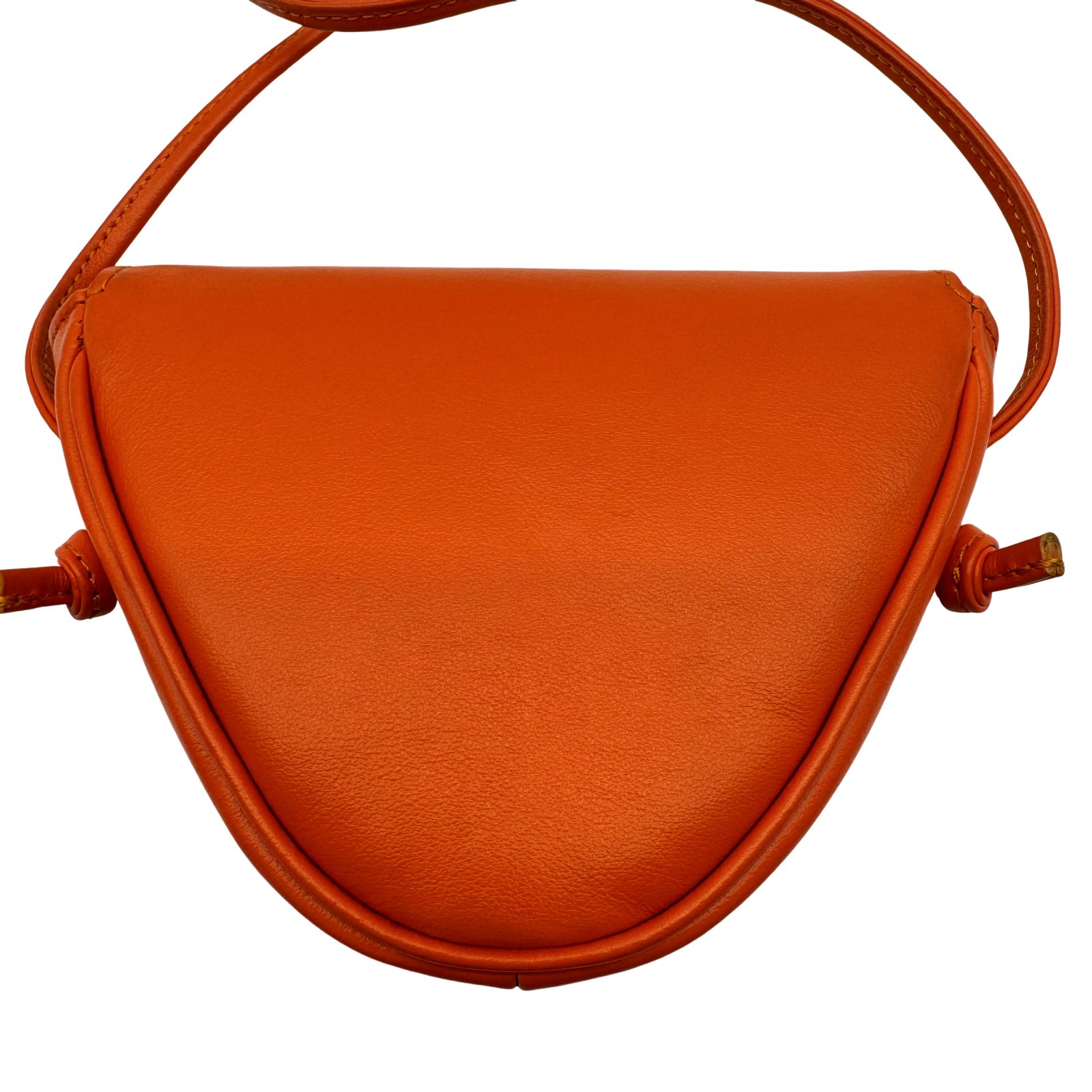 Authentic CELINE Logo Mini Triangle Shoulder Bag Orange