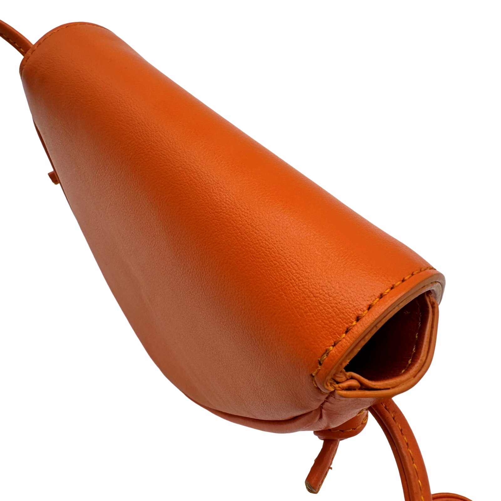 Authentic CELINE Logo Mini Triangle Shoulder Bag Orange