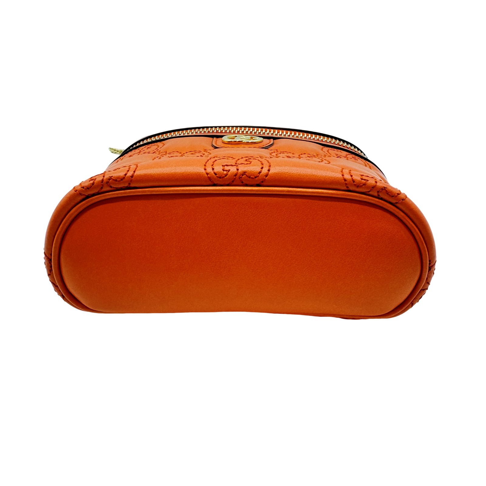 Auth GUCCI GG Supreme Matelasse Vanity Top Handle Chain