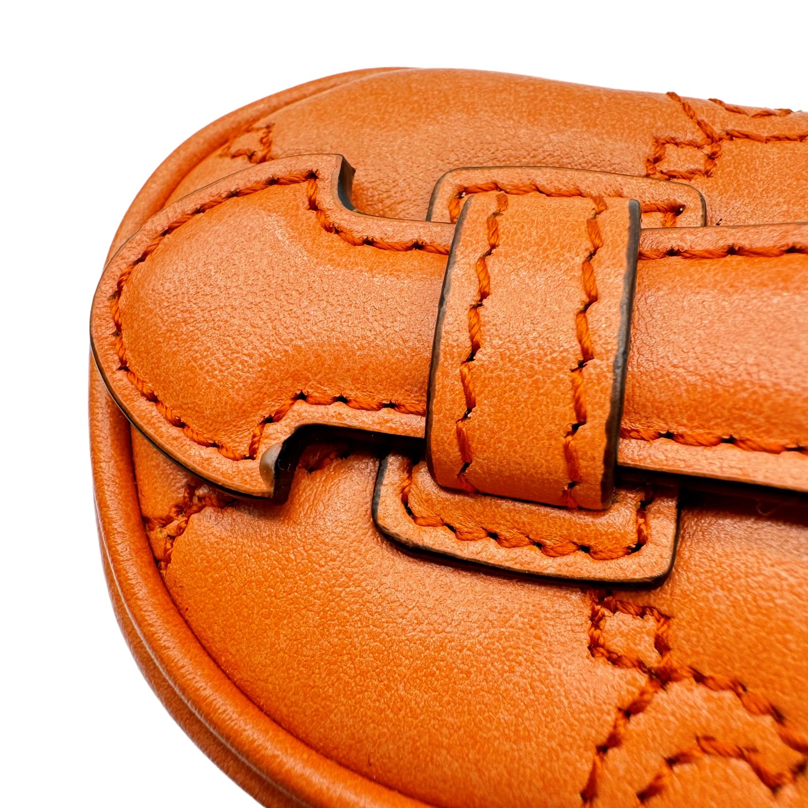 Auth GUCCI GG Supreme Matelasse Vanity Top Handle Chain Shoulder