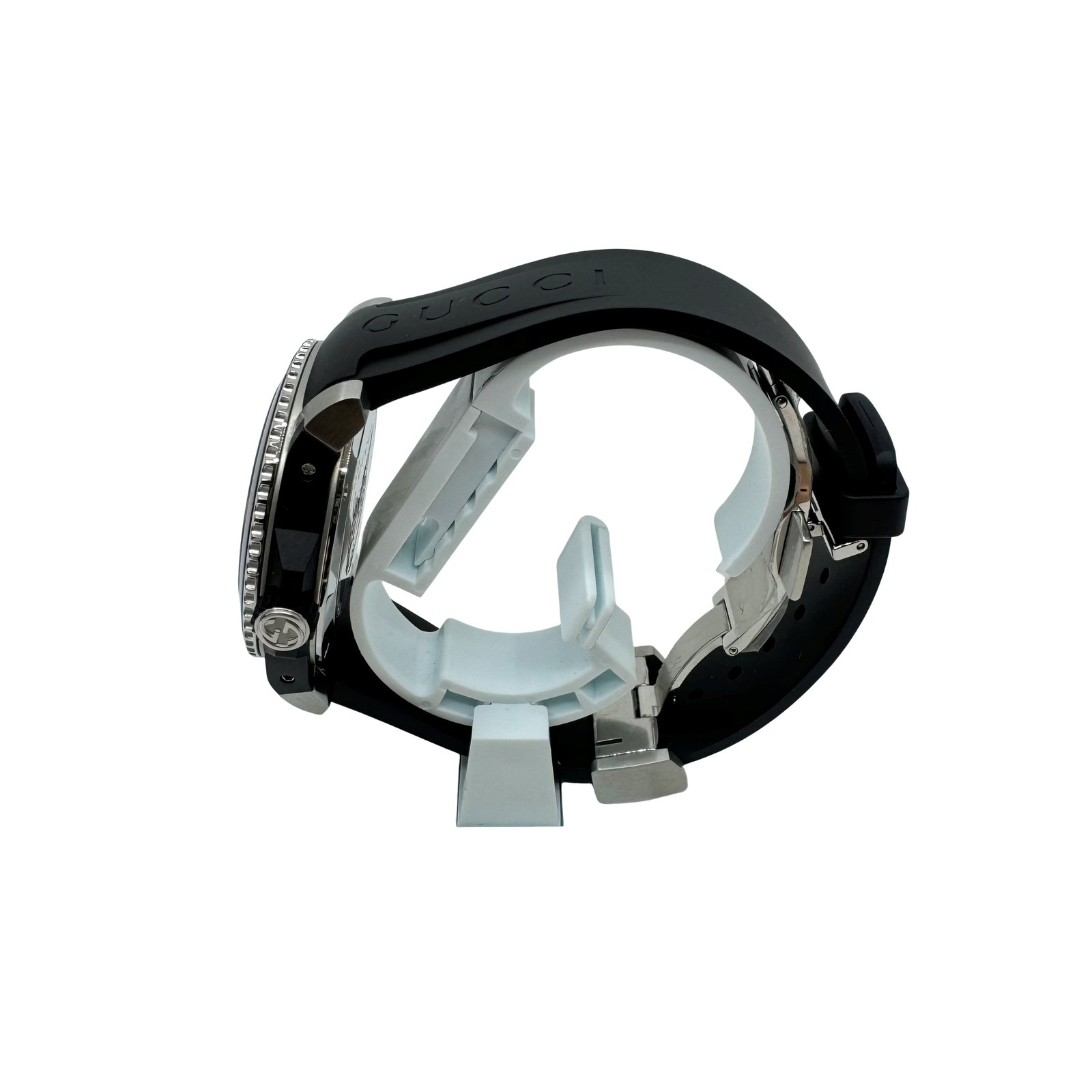 Authentic GUCCI Dive Cat Head Wrist Watch Black Rubber  display picture 1