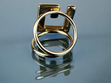 GUCCI Gold Metal G Logo Scarf Holder Scarf Ring Italy Used Good | eBay