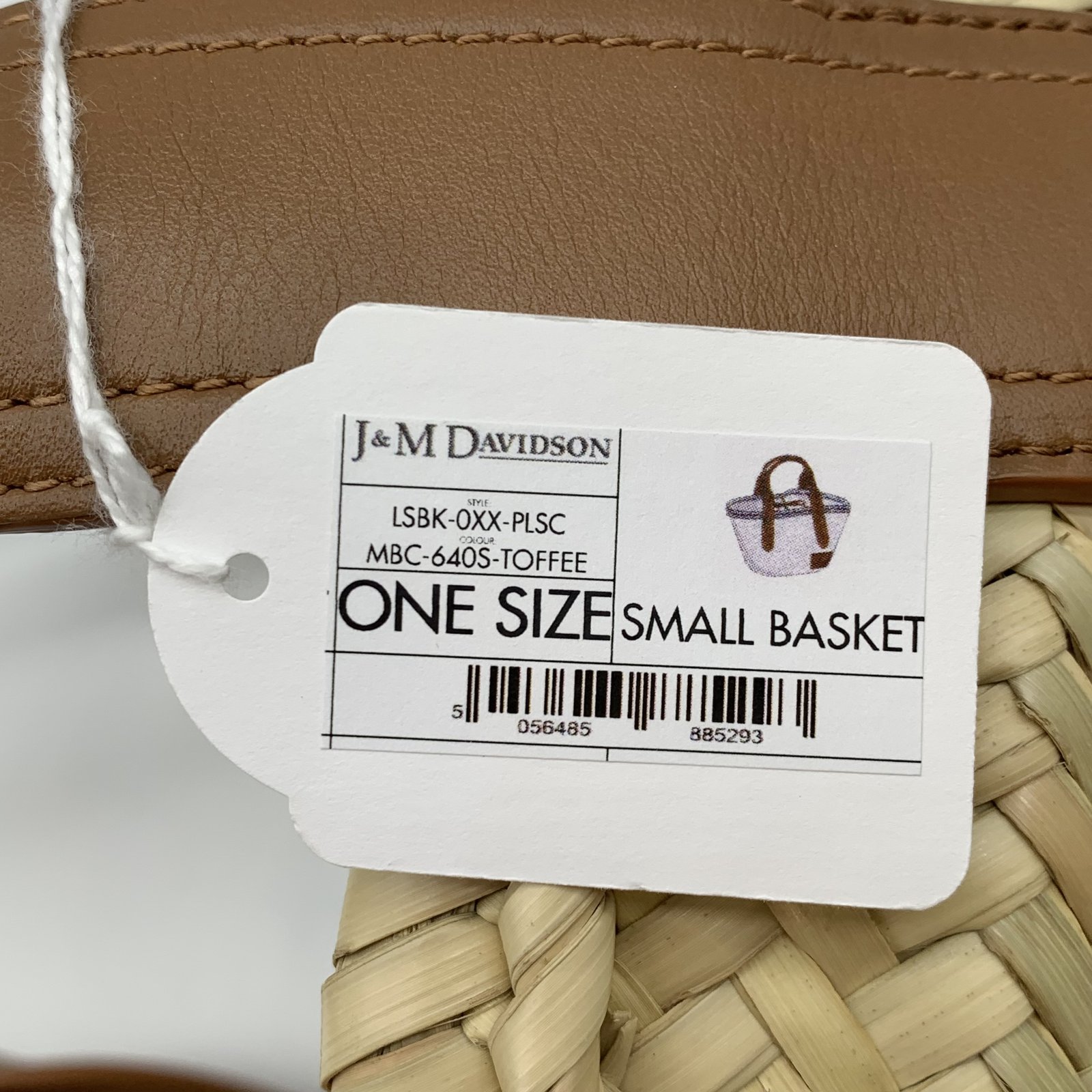 Authentic J&M Davidson Small Basket Hand Bag Light Brown