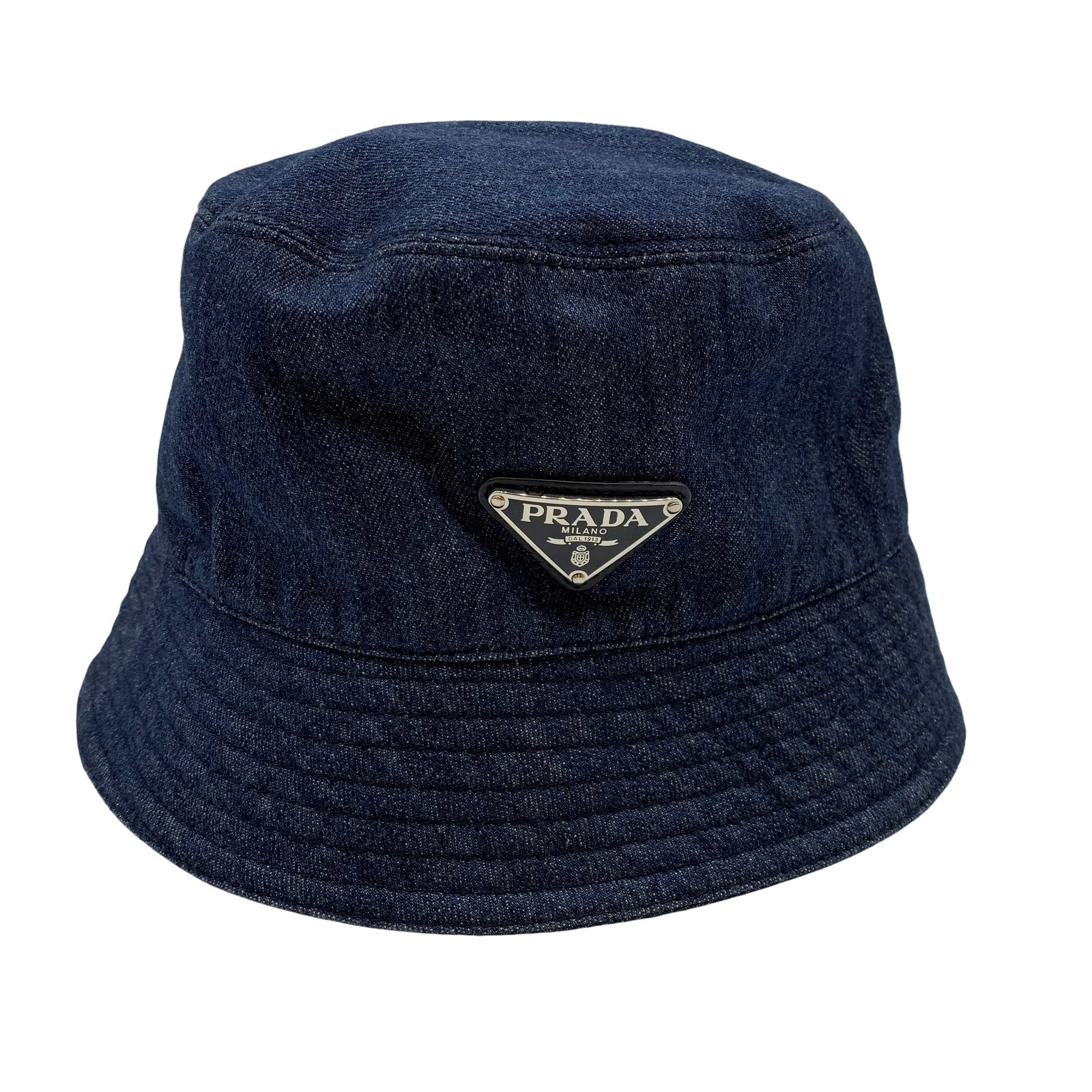 Authentic PRADA Bucket Hat 57cm Size:S 1HC137 Denim Authentic PRADA Bucket Hat 57cm Size:S 1HC137 Denim