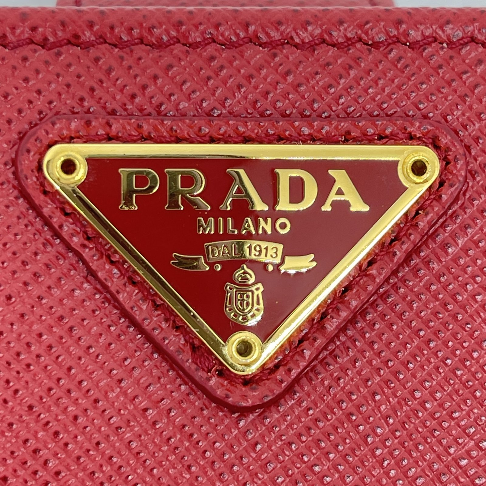 Prada Black Saffiano Metal Leather Lampo Wallet 1M1225