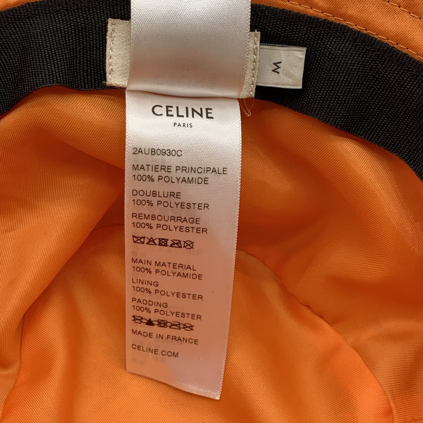 Authentic CELINE Quilting Bucket Hat Size M 2AUB0930C Black