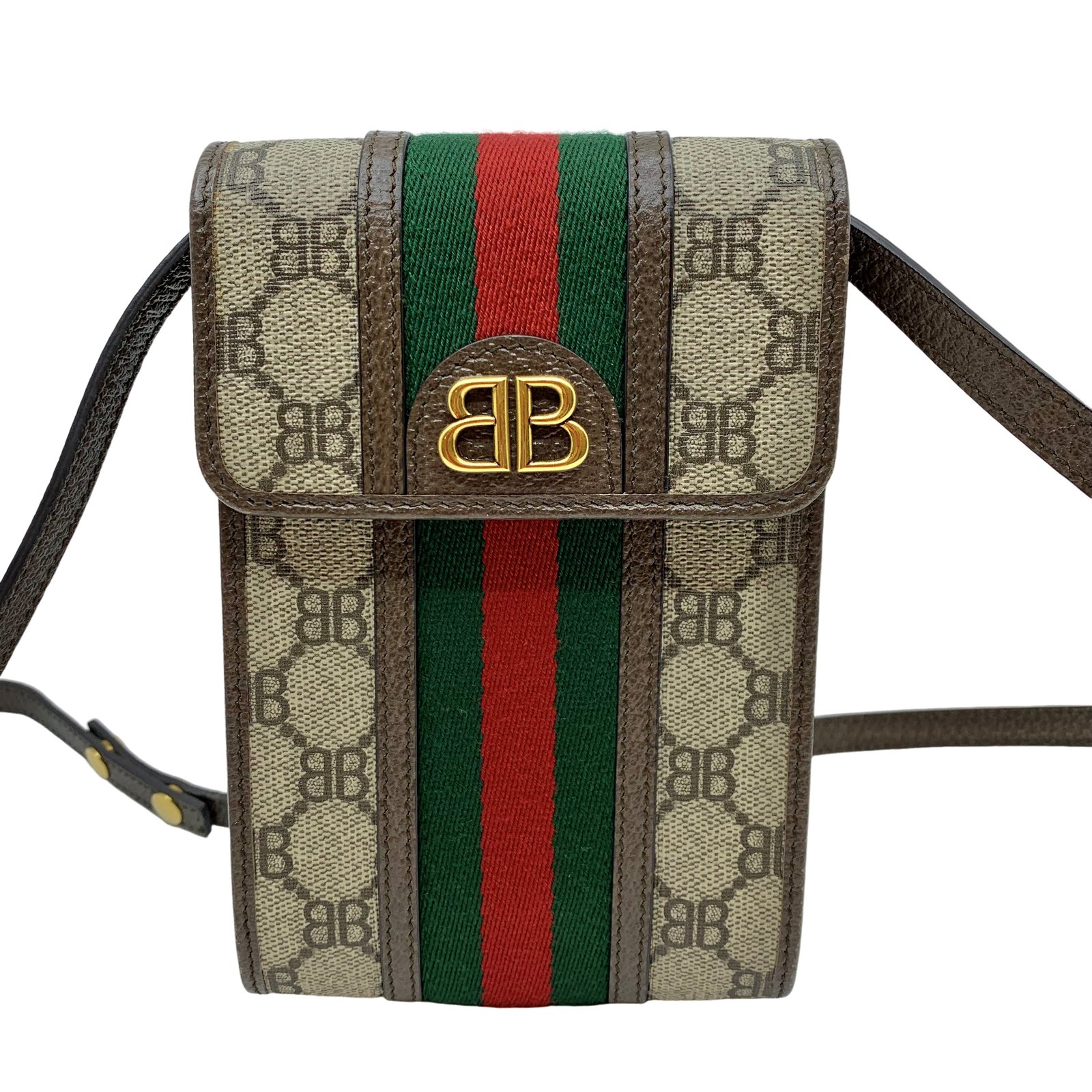 Auth GUCCI x BALENCIAGA The Hacker Project Phone Cross Body