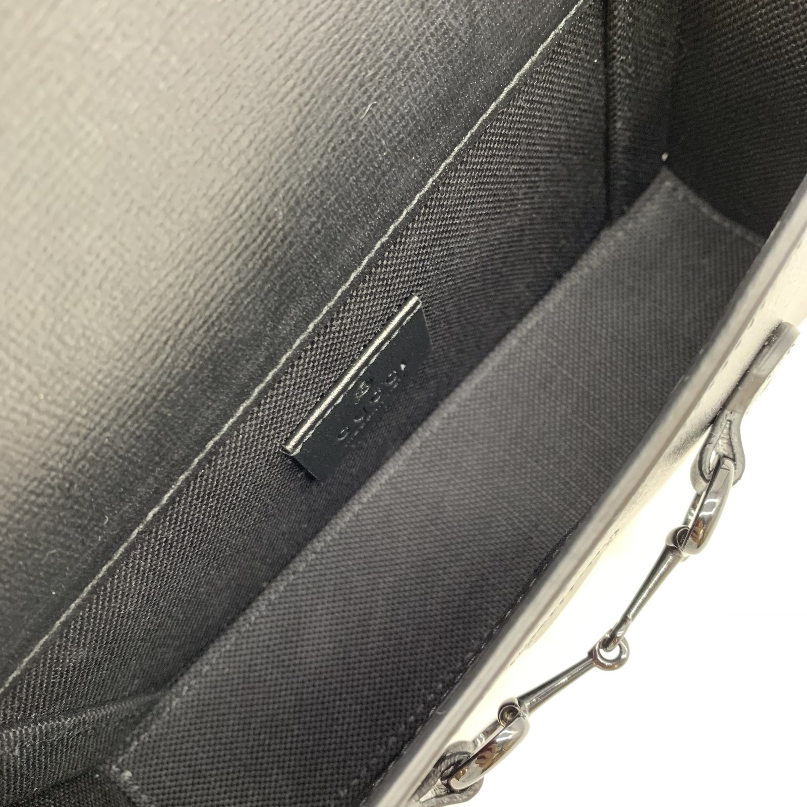 Authentic GUCCI Horsebit Shoulder Bag 699296 Black Leather Authentic GUCCI Horsebit Shoulder Bag 699296 Black Leather